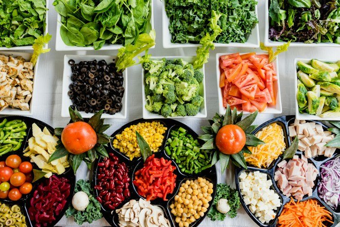 Healthy ingredients on a table